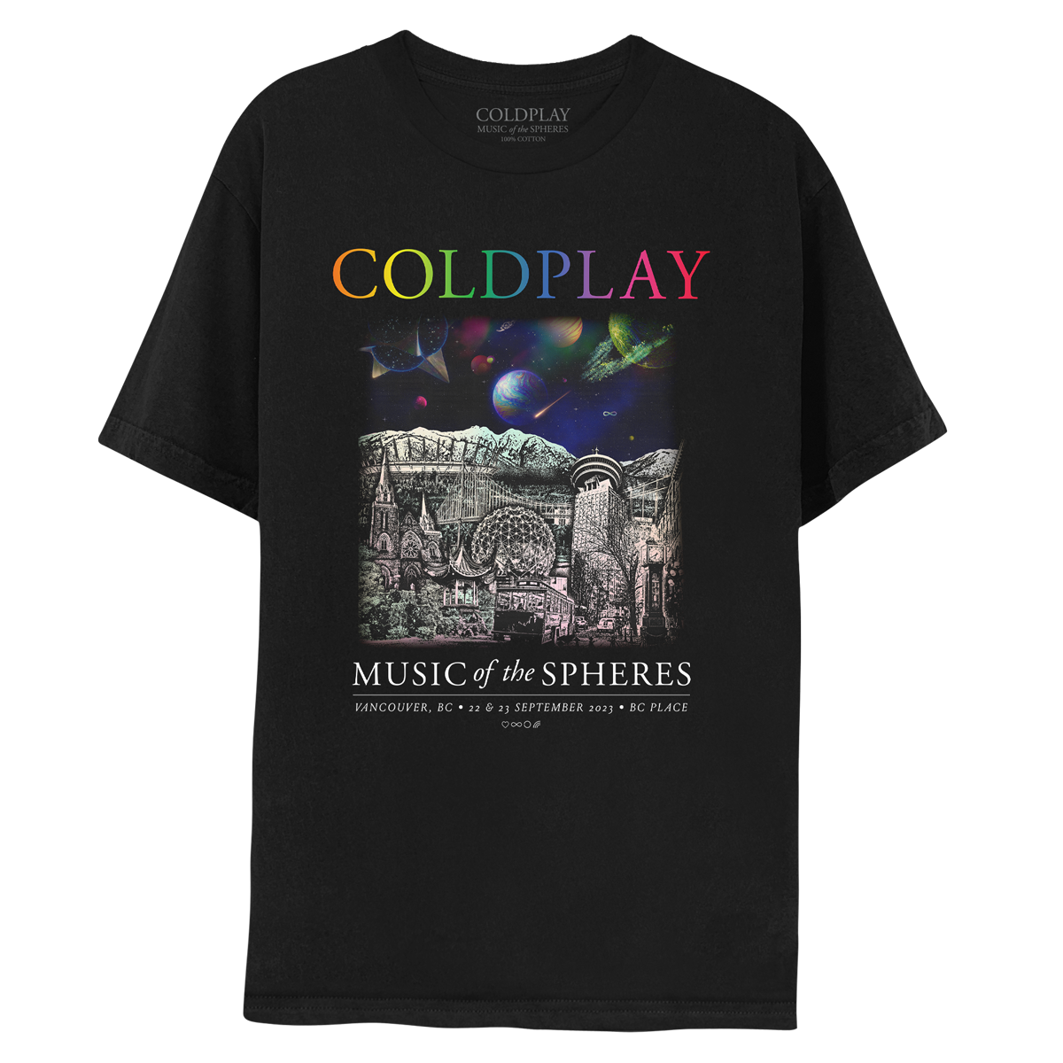 Coldplay tour t shirt best sale