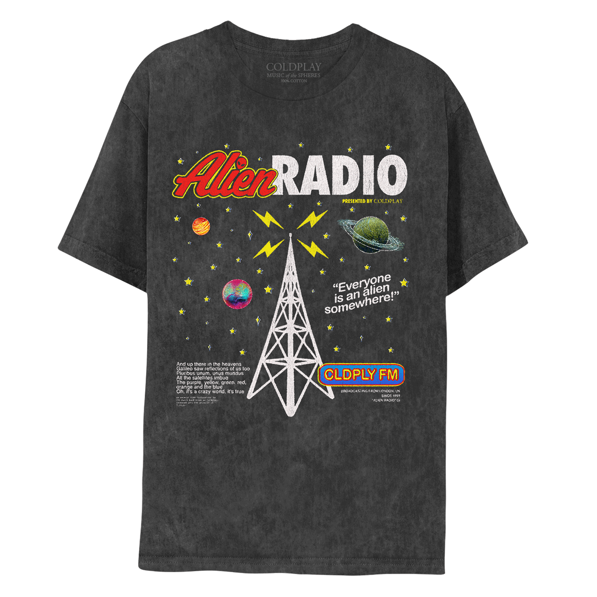 Radio Music Of The Spheres World Tour Tee – Coldplay