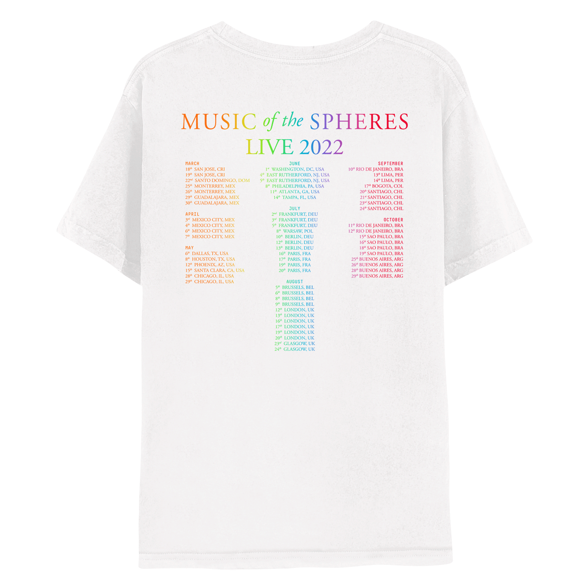 Philadelphia June 8 Music Of The Spheres World Tour 2022 Tee - Limited Edition