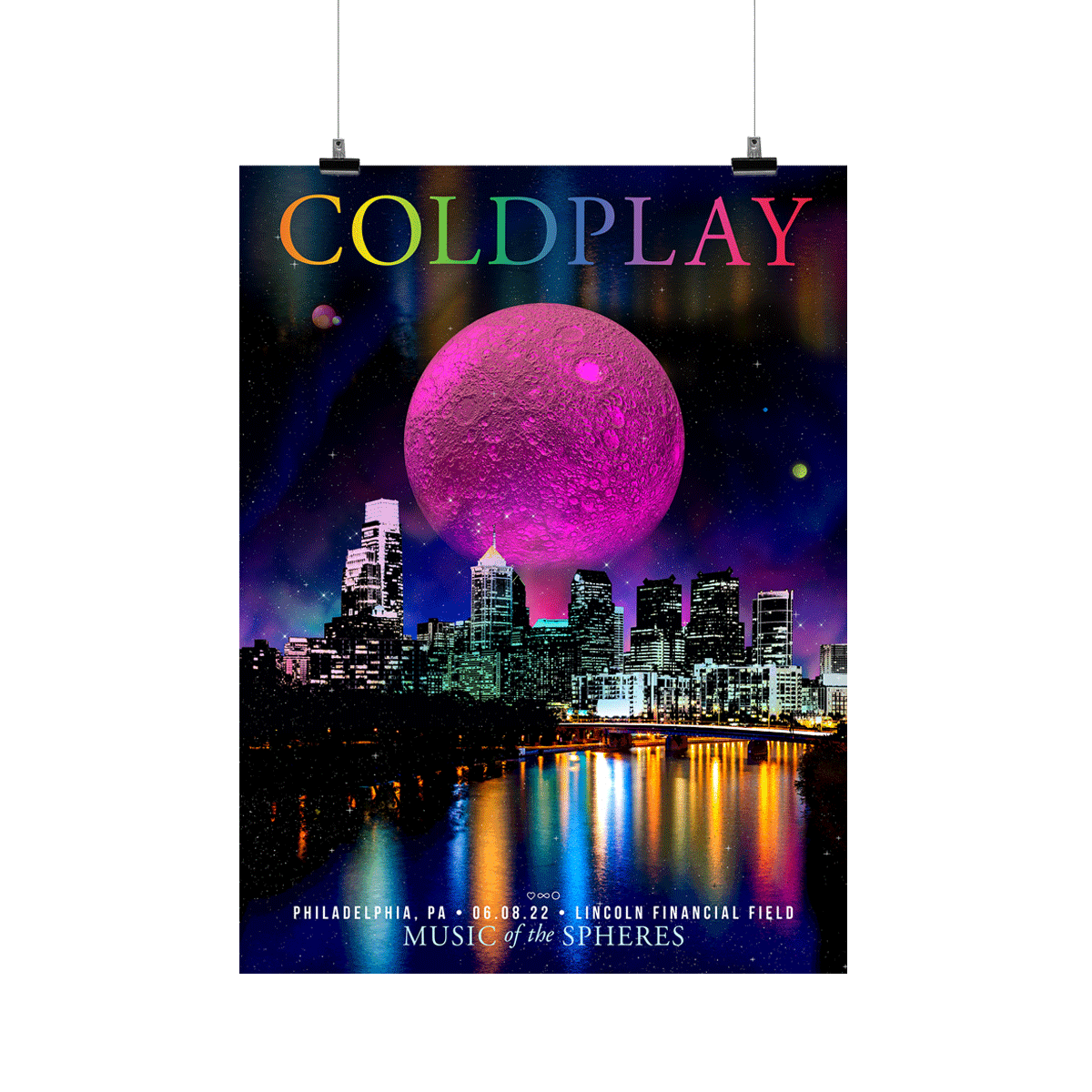 Philadelphia June 8 Music Of The Spheres 2022 Poster – Coldplay US Philadelphia June 8 Music Of The Spheres 2022 Poster – Coldplay US