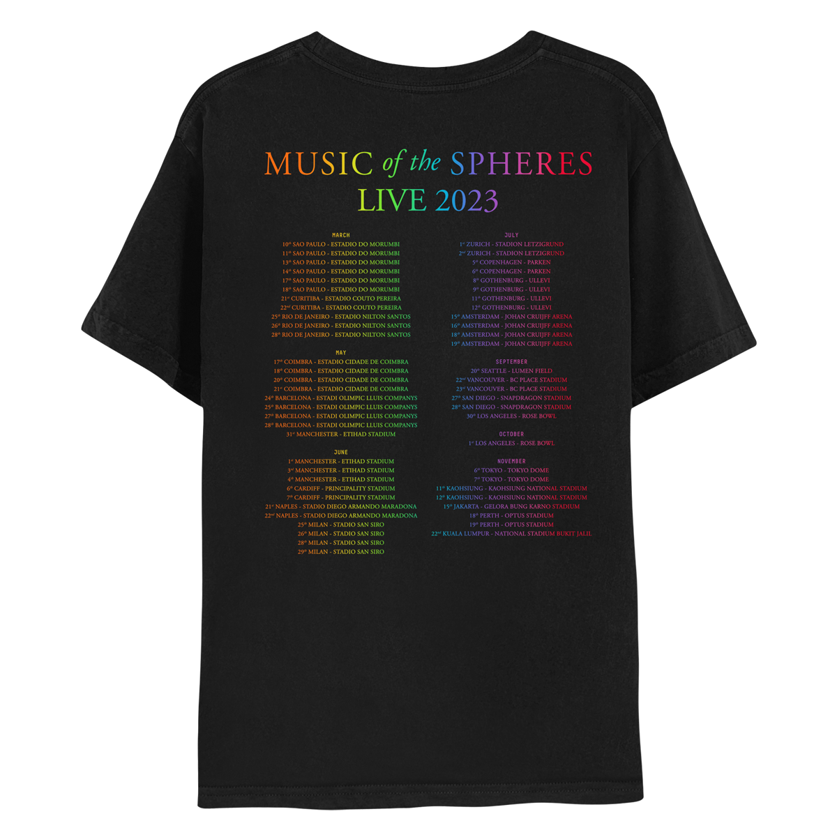 Vancouver Music of the Spheres Limited Edition Tour Tee