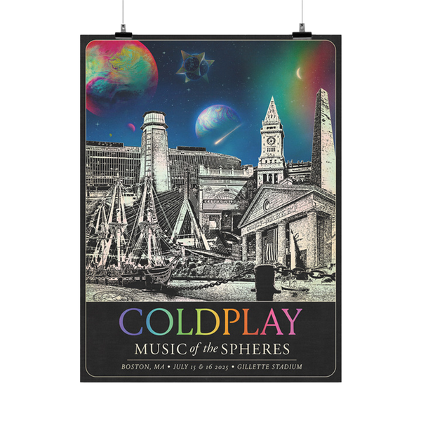 Boston Music of the Spheres Limited Edition Tour Poster – Coldplay US