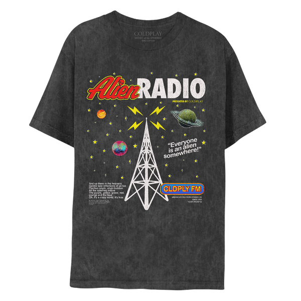 ALIEN RADIO MUSIC OF THE SPHERES WORLD TOUR TEE 2025 – Coldplay US