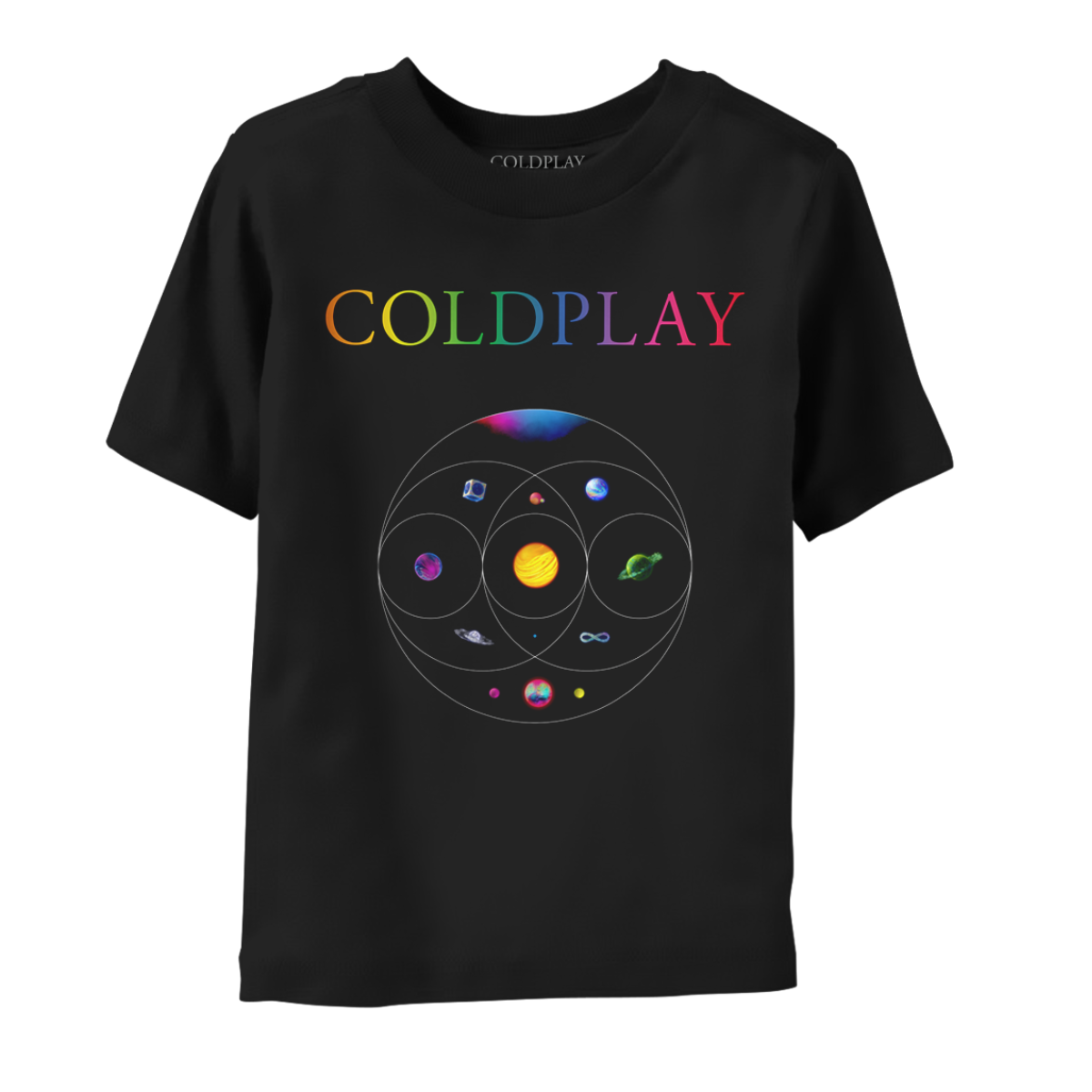 MUSIC OF THE SPHERES WORLD TOUR 2025 YOUTH TEE BLACK Coldplay US