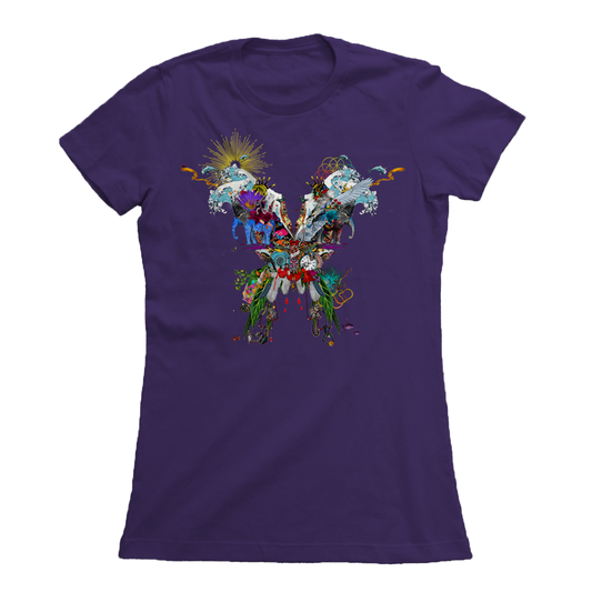Butterfly Purple Babydoll T-Shirt