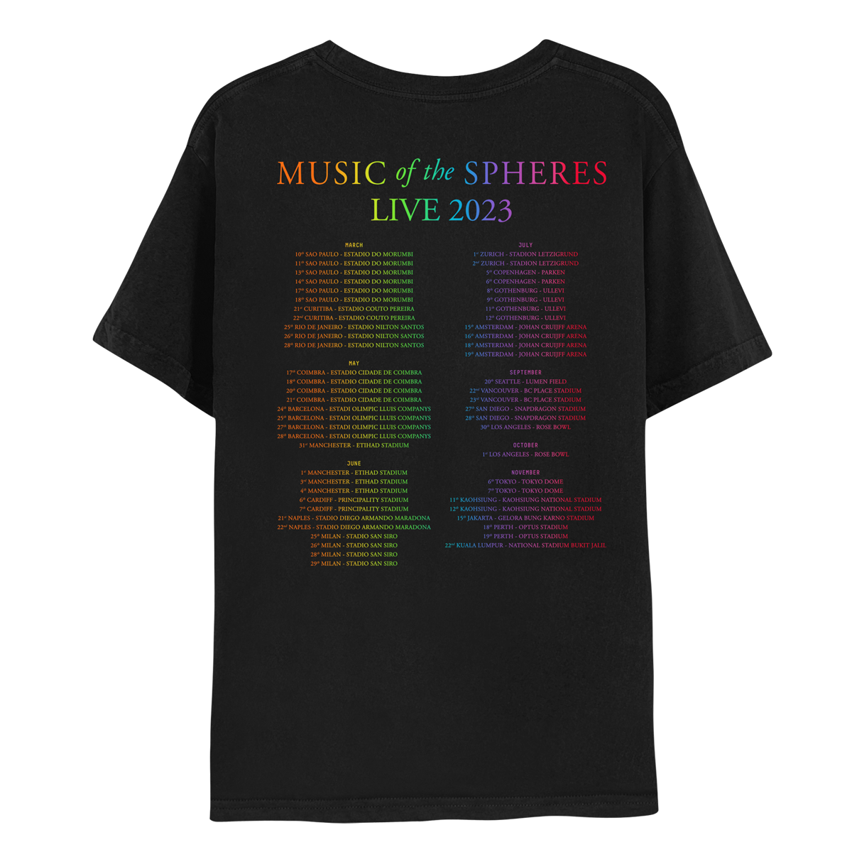 San Diego Music of the Spheres Limited Edition Tour Tee
