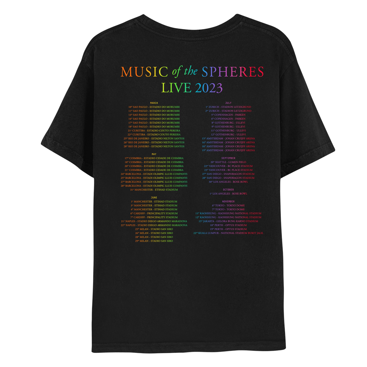 Seattle Music of the Spheres Limited Edition Tour Tee