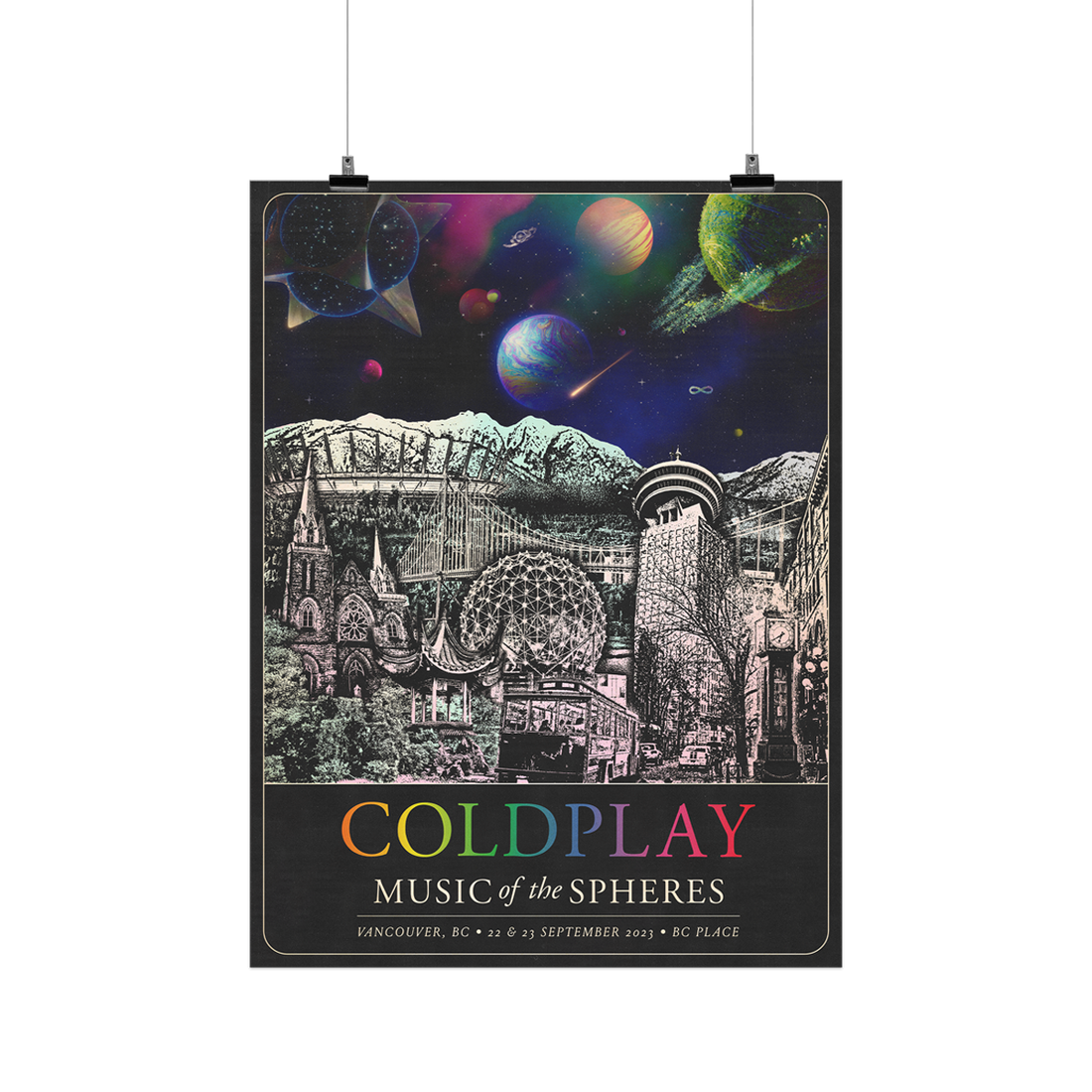 Vancouver Music of the Spheres Tour Poster – Coldplay US