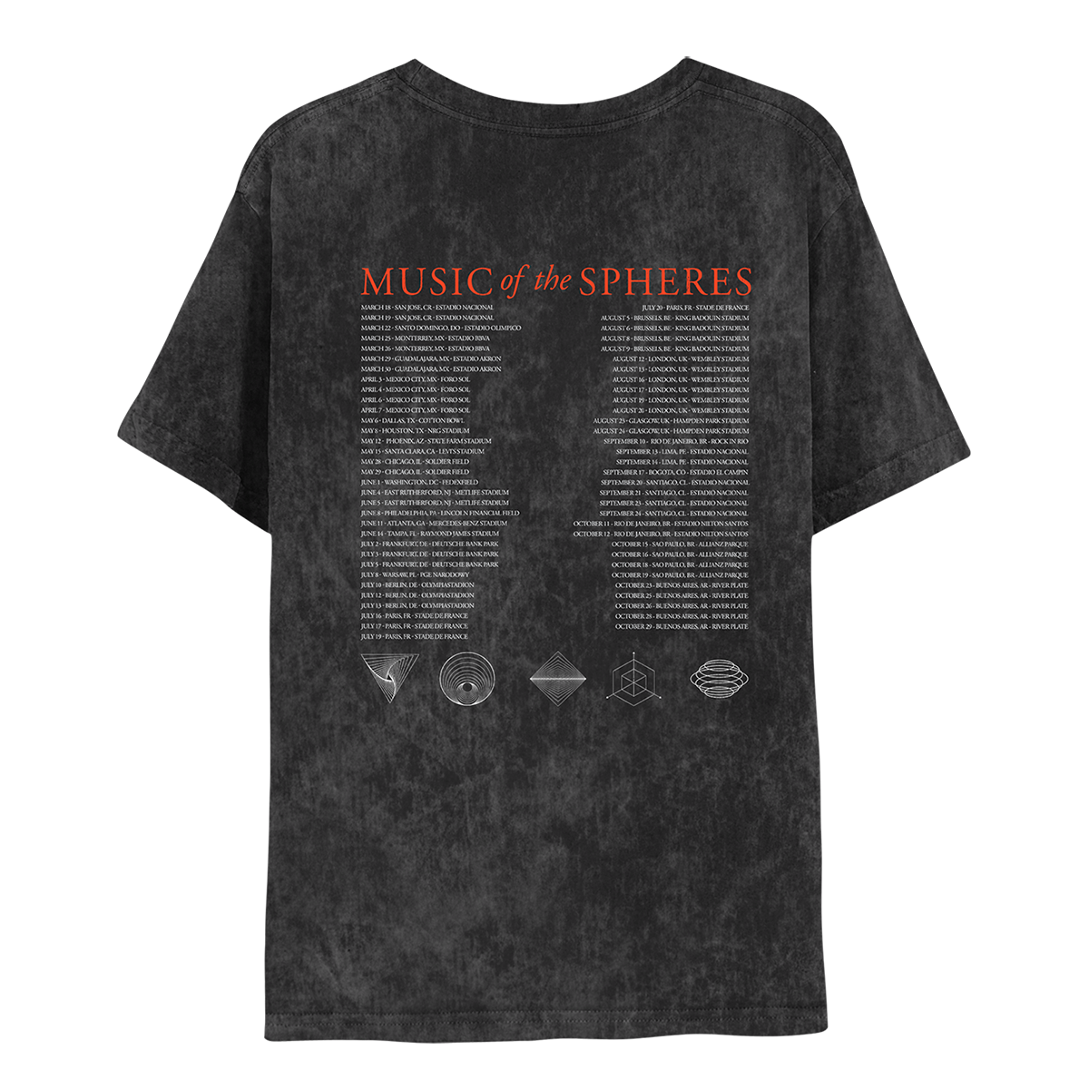 Coldplay Alien Radio Tシャツ Mサイズ Alien Radio Music Of The Spheres World Tour 2022 Tee