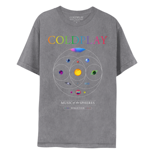 Coldplay Music of the Spheres Tour 2023 Black T-Shirt Gift