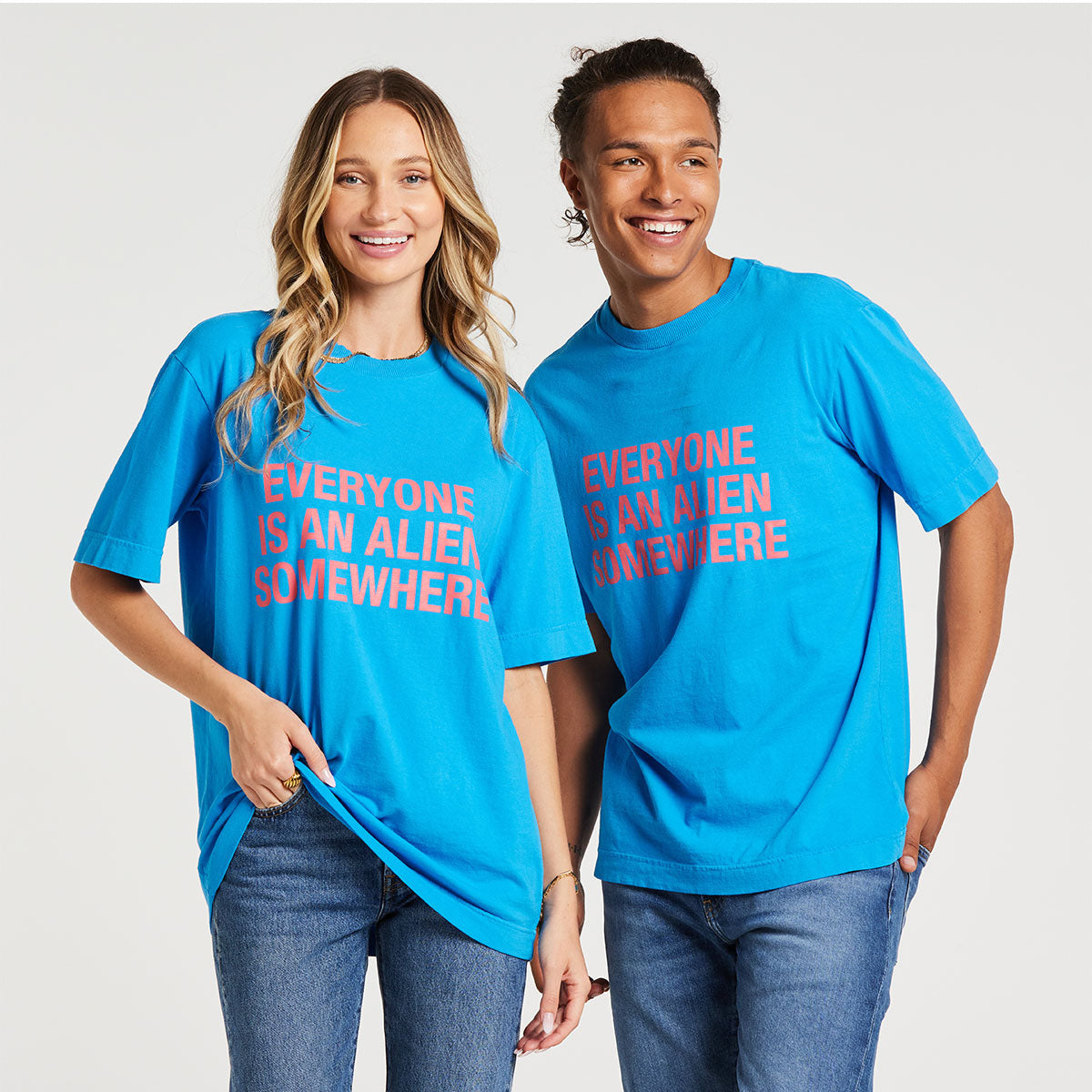 Everyone Is An Alien Somewhere Tee - Blue