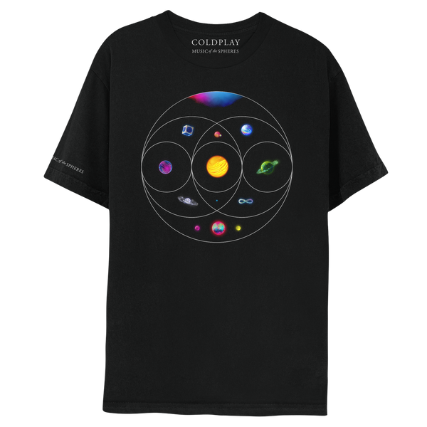 coldplay gear Music Of The Spheres Tee